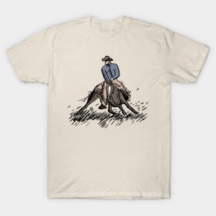 Western Horse Riding Cutting Horse for Cattle Cowboys T-Shirt